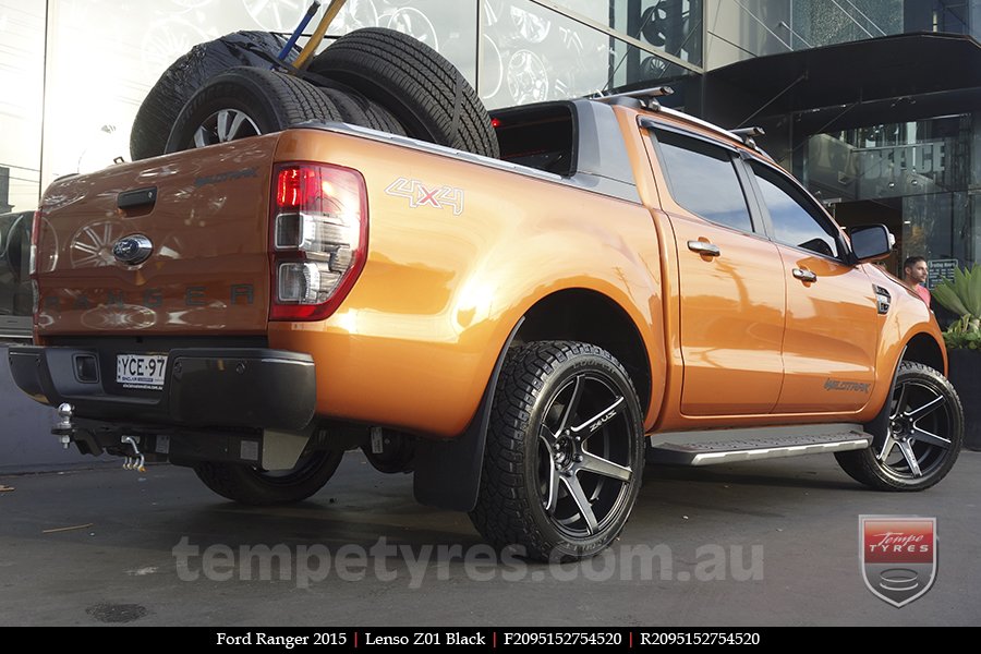 20x9.5 Lenso Z01 Black on FORD RANGER