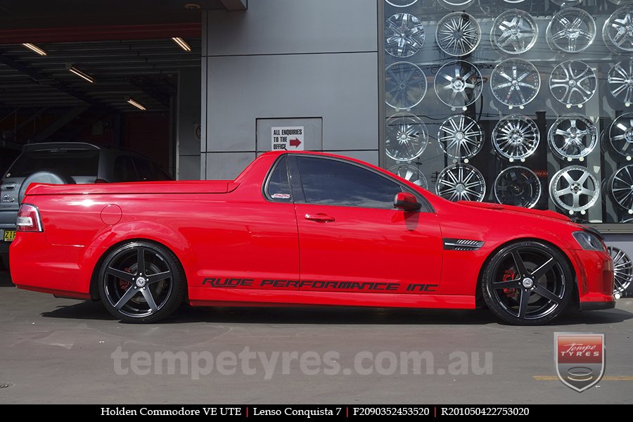 20x9.0 20x10.5 Lenso Conquista 7 MKS CQ7 on HOLDEN COMMODORE VE