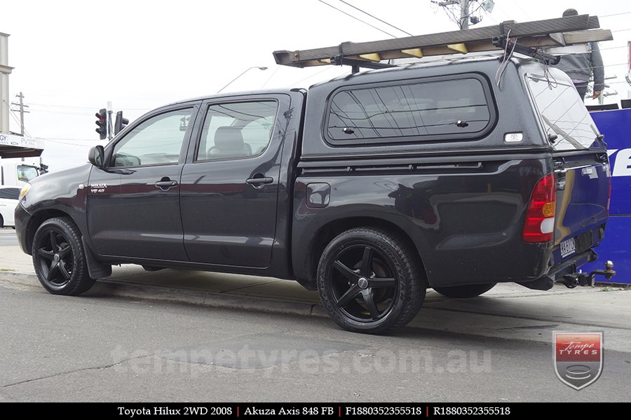 18x8.0 Akuza Axis 848 FB on TOYOTA HILUX