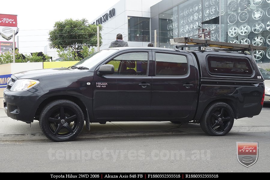 18x8.0 Akuza Axis 848 FB on TOYOTA HILUX