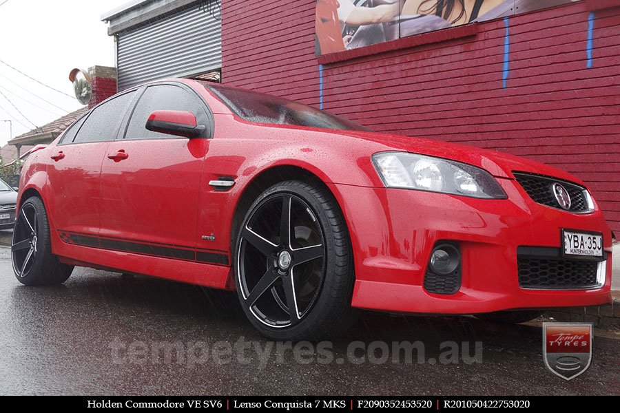 20x9.0 20x10.5 Lenso Conquista 7 MKS CQ7 on HOLDEN COMMODORE VE