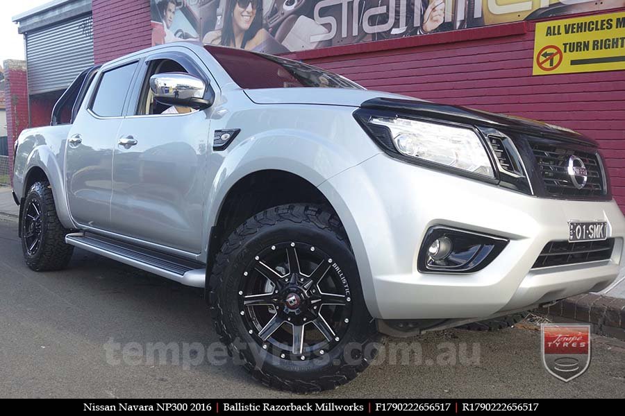 17x9.0 Ballistic Razorback Millworks on NISSAN NAVARA NP300