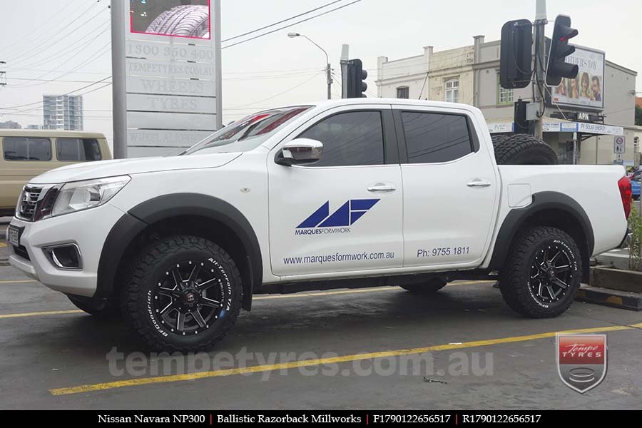 17x9.0 Ballistic Razorback Millworks on NISSAN NAVARA NP300