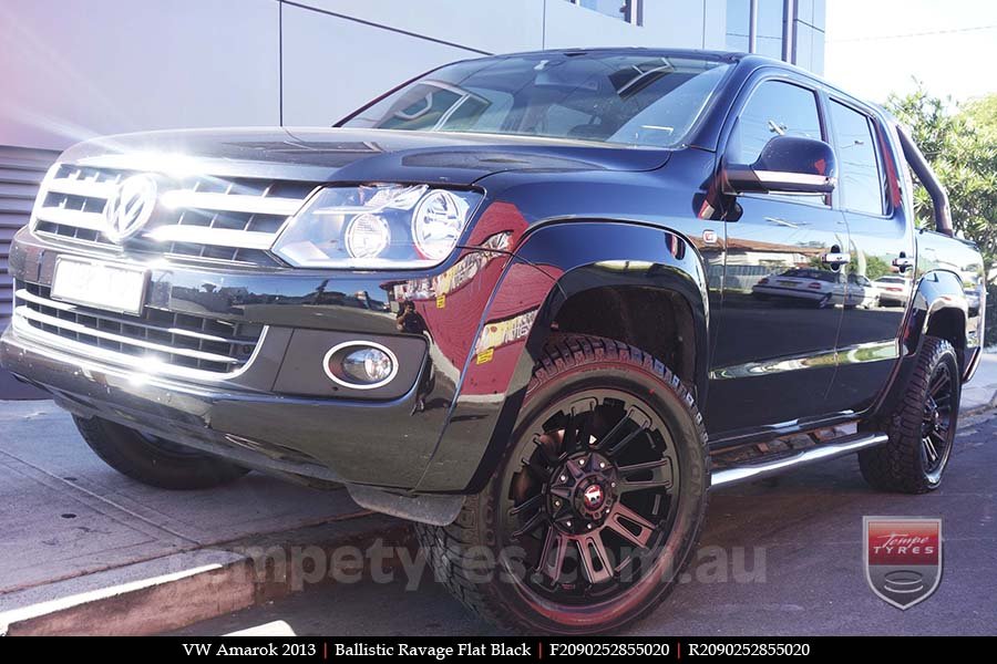 20x9.0 Ballistic Ravage Flat Black on VW AMAROK