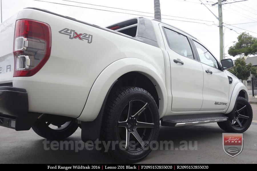 20x9.5 Lenso Z01 Black on FORD RANGER WILDTRAK