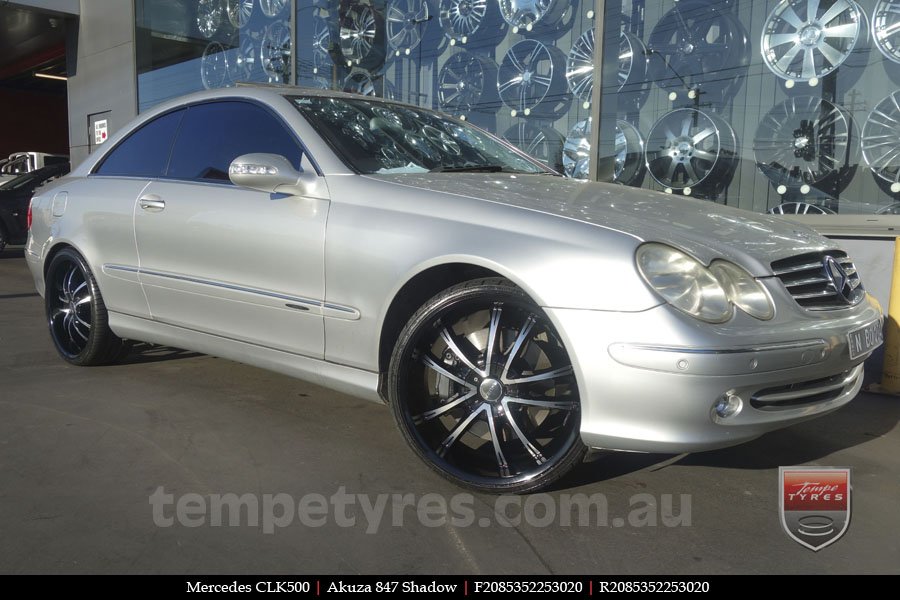 20x8.5 Akuza 847 Shadow on MERCEDES CLK-Class