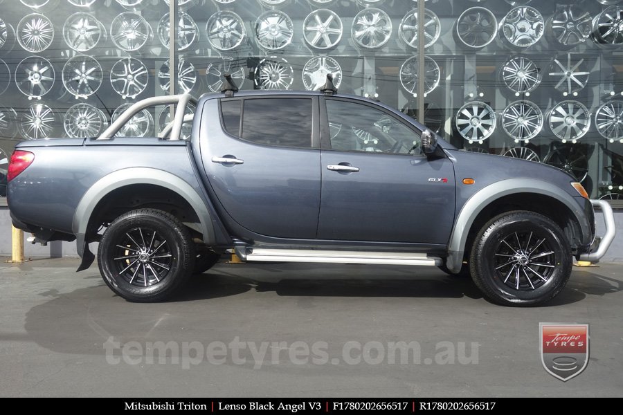 17x8.0 Lenso Black Angel V3 on MITSUBISHI TRITON