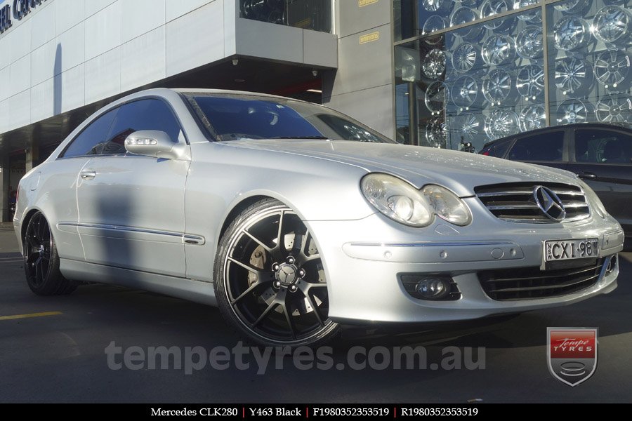 19x8.0 19x9.0 Y463 Black on MERCEDES CLK-Class