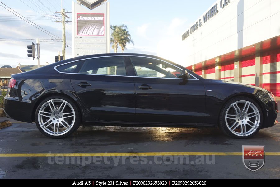 20x9.0 Style201 Silver on AUDI A5