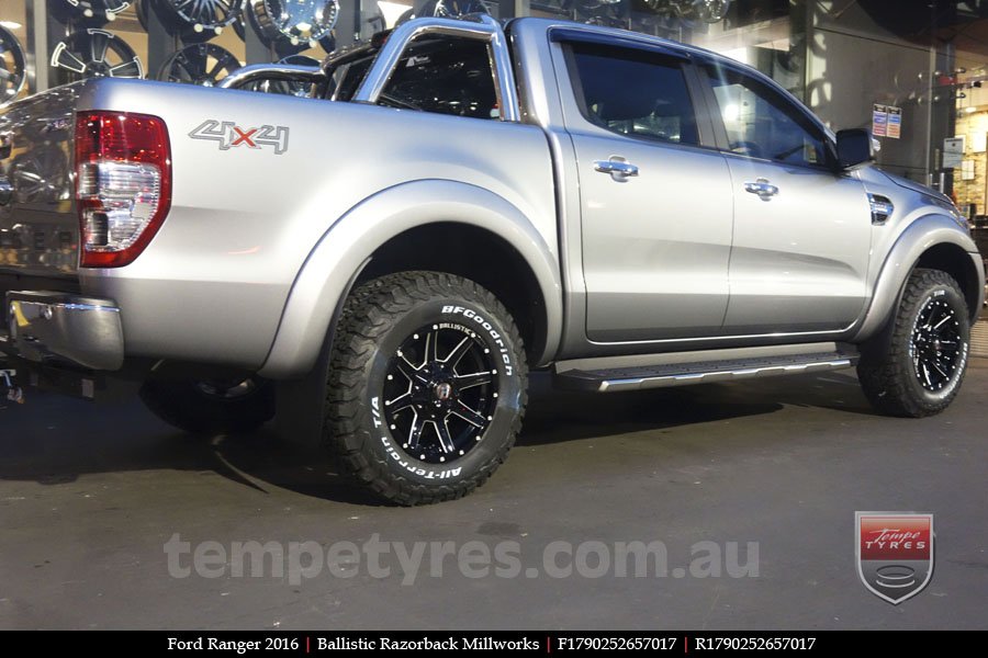 17x9.0 Ballistic Razorback Millworks on FORD RANGER