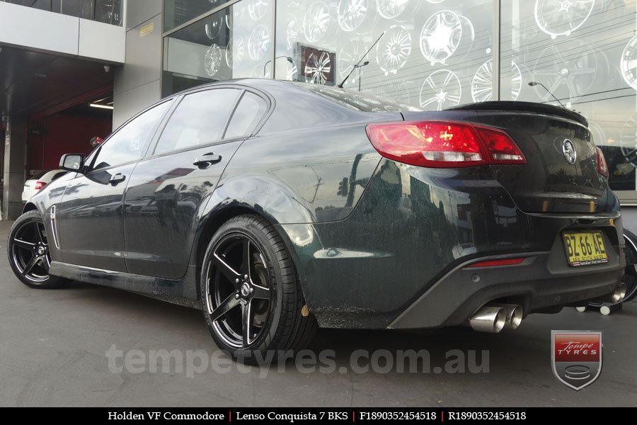 18x9.0 Lenso Conquista 7 BKS CQ7 on HOLDEN COMMODORE VF