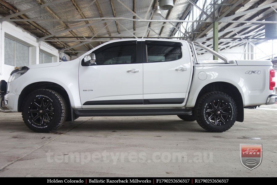 17x9.0 Ballistic Razorback Millworks on HOLDEN COLORADO