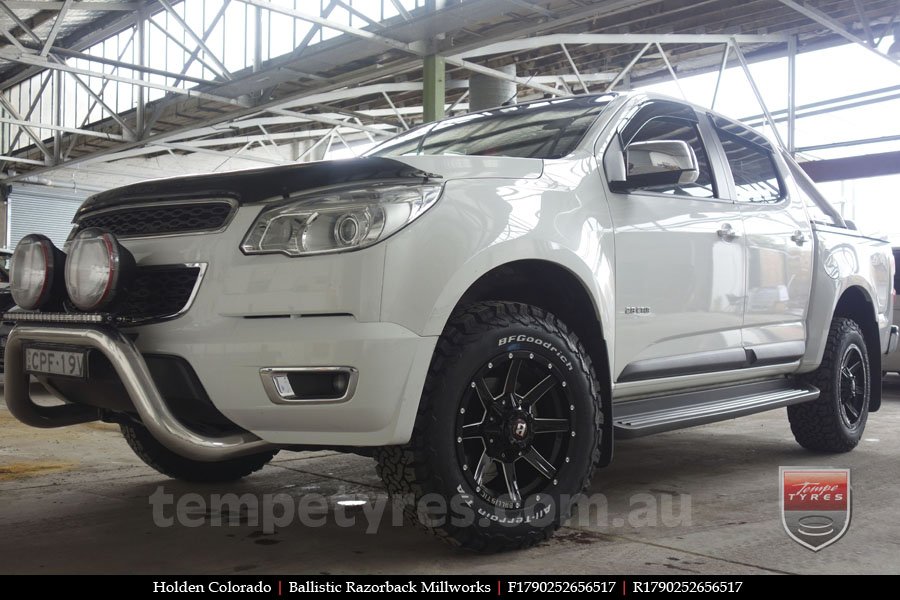 17x9.0 Ballistic Razorback Millworks on HOLDEN COLORADO