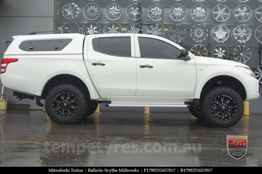 17x9.0 Ballistic Scythe Millworks on MITSUBISHI TRITON