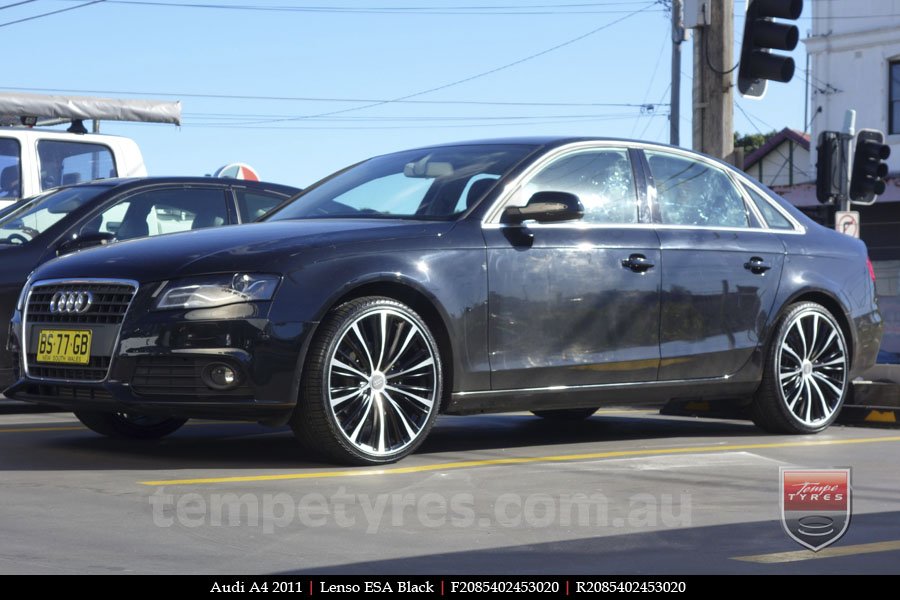 20X8.5 Lenso ESA Black on AUDI A4