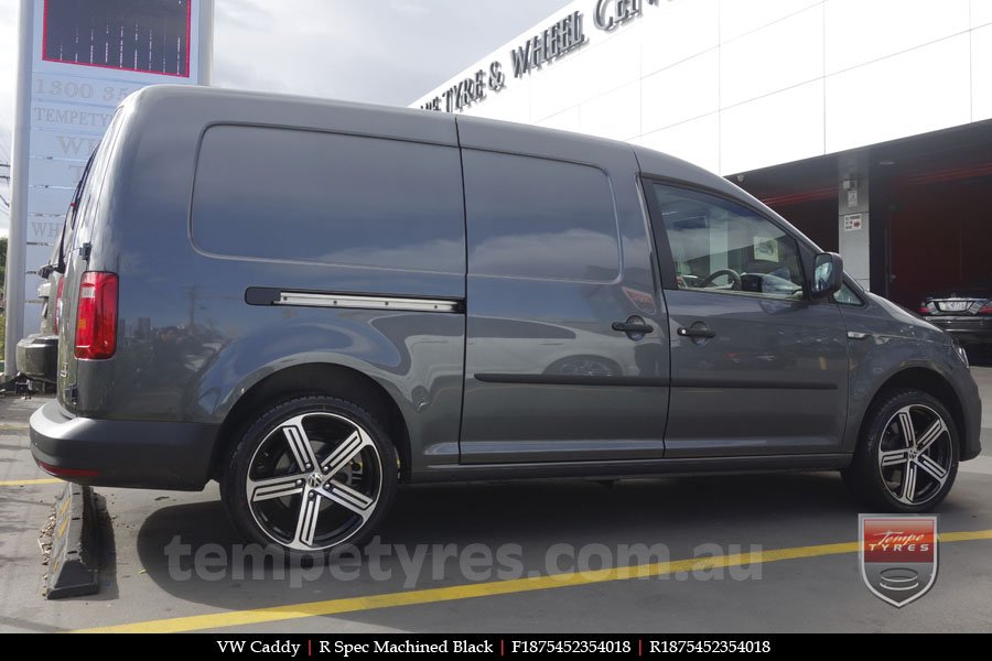 18x7.5 R Spec Machined Black on VW CADDY