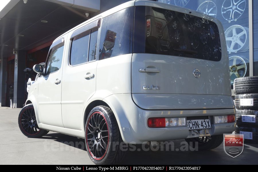 17x7.0 Lenso Type-M - MBRG on NISSAN CUBE