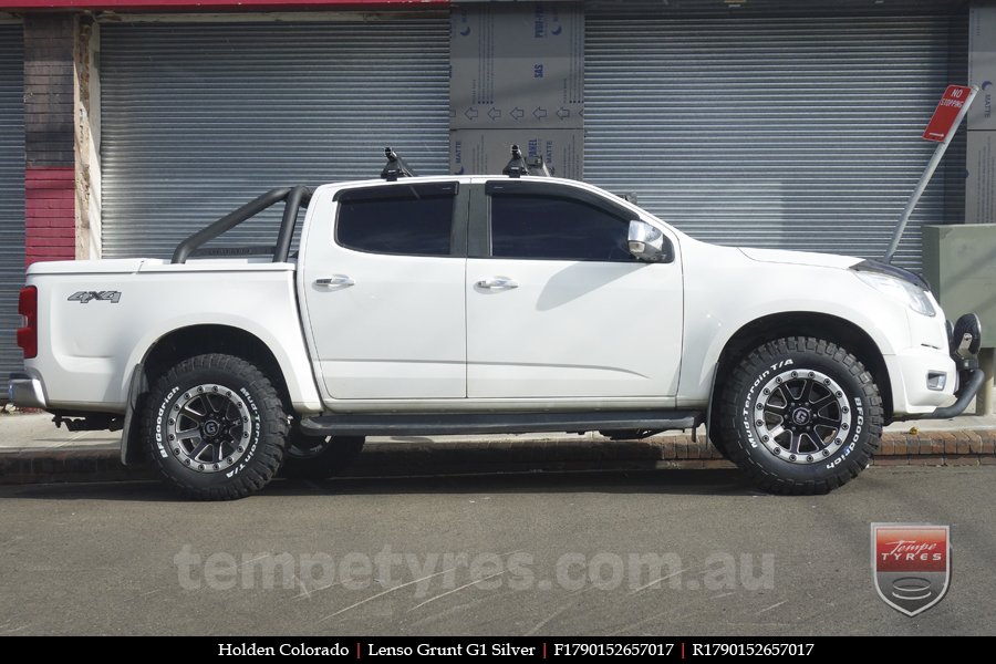 17x9.0 Lenso Grunt G1 Silver on HOLDEN COLORADO