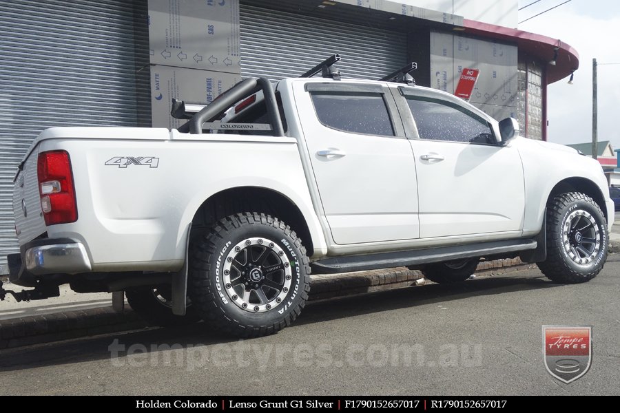 17x9.0 Lenso Grunt G1 Silver on HOLDEN COLORADO