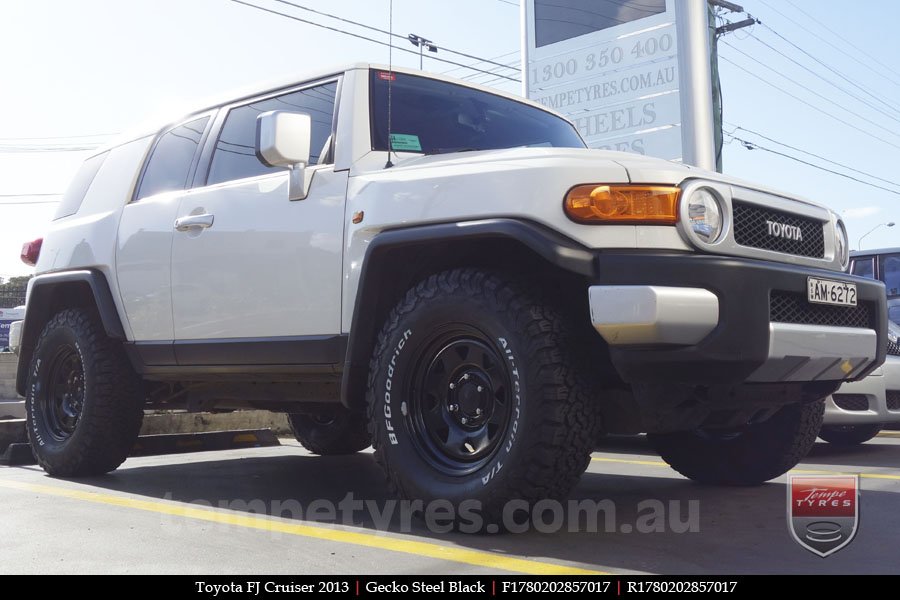 17x8.0 Gecko Steel Black on TOYOTA FJ CRUISER