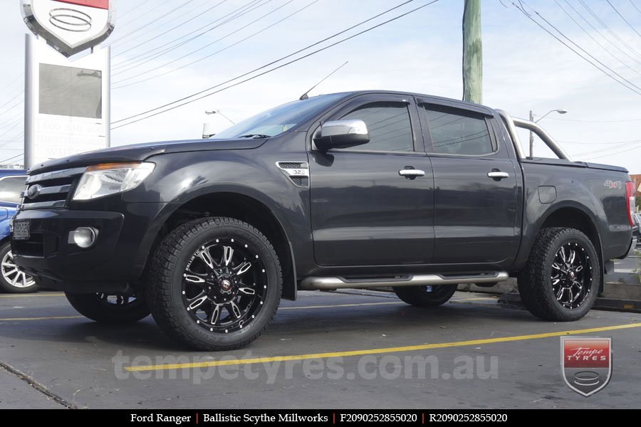 20x9.0 Ballistic Scythe Millworks on FORD RANGER 