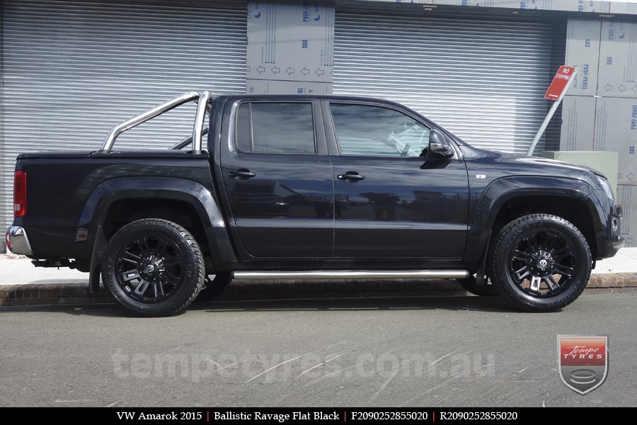 20x9.0 Ballistic Ravage Flat Black on VW AMAROK