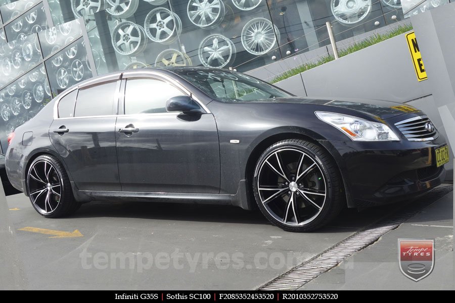 20x8.5 20x10 Sothis SC100 BFM on INFINITI G35S