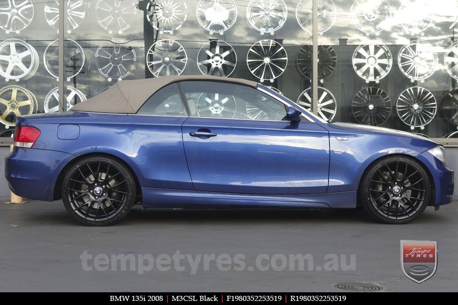 19x8.0 19x9.0 M3CSL Black on BMW 1 SERIES