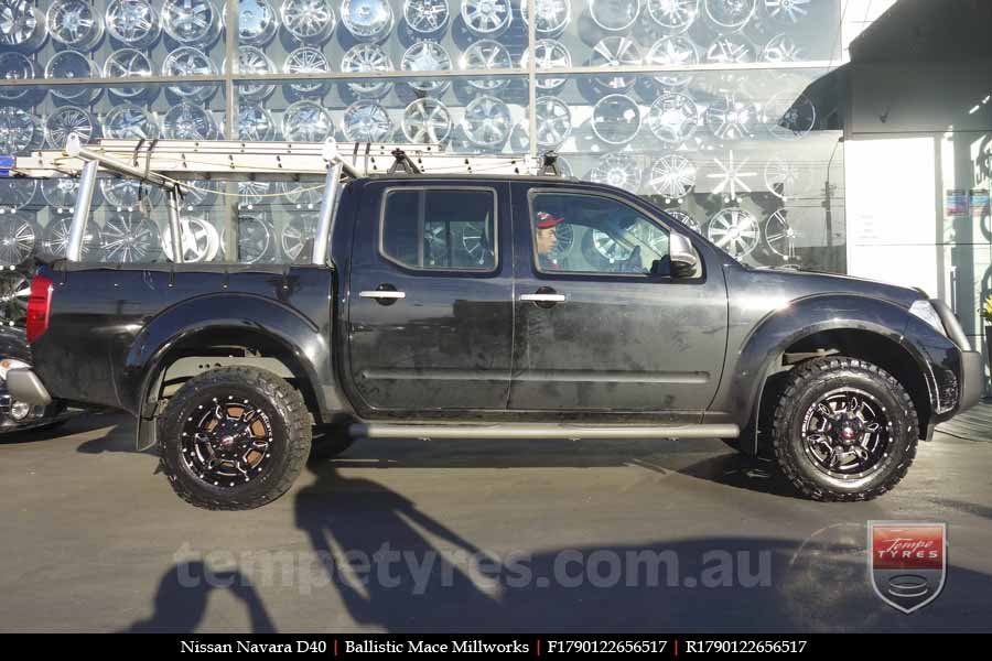 17x9.0 Ballistic Mace Millworks on NISSAN NAVARA D40 