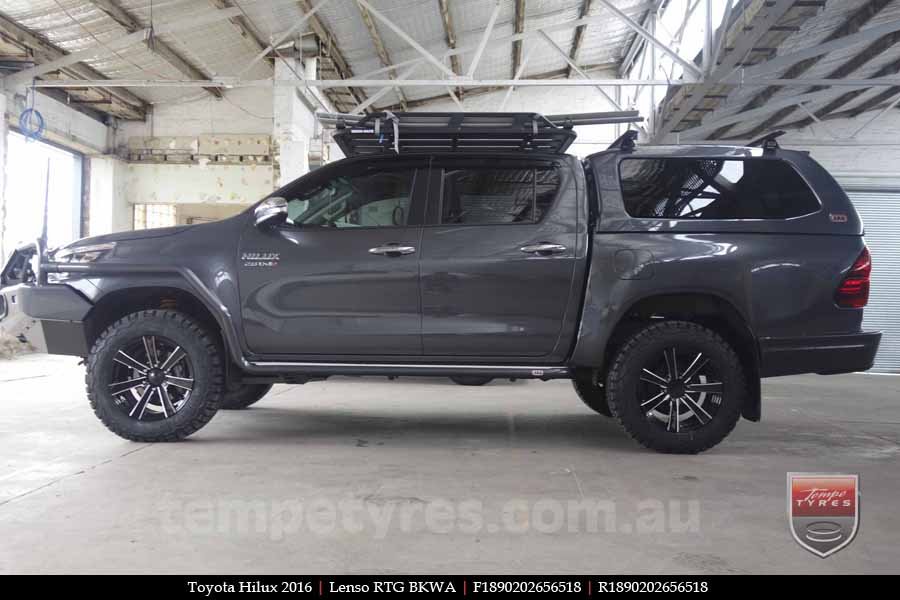 18x9.0 Lenso RTG BKWA on TOYOTA HILUX