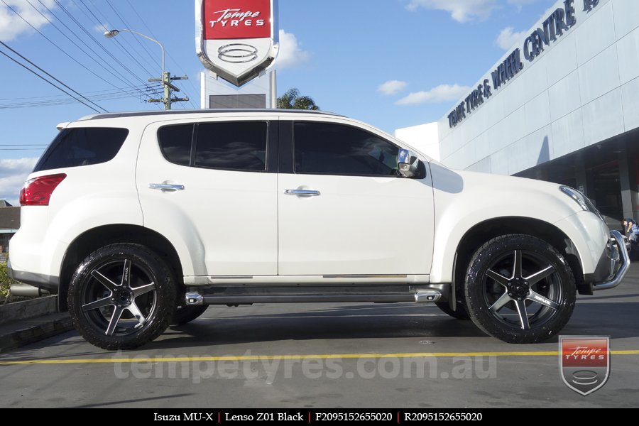 20x9.5 Lenso Z01 Black on ISUZU MU-X