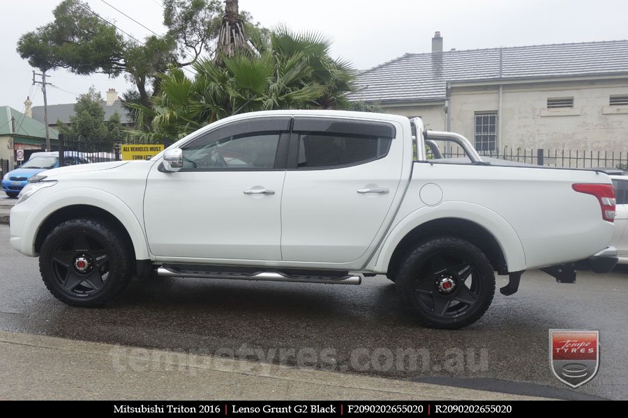 20x9.0 Lenso Grunt G2 Black on MITSUBISHI TRITON