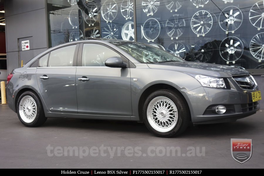 17x7.5 Lenso BSX Silver on HOLDEN CRUZE 