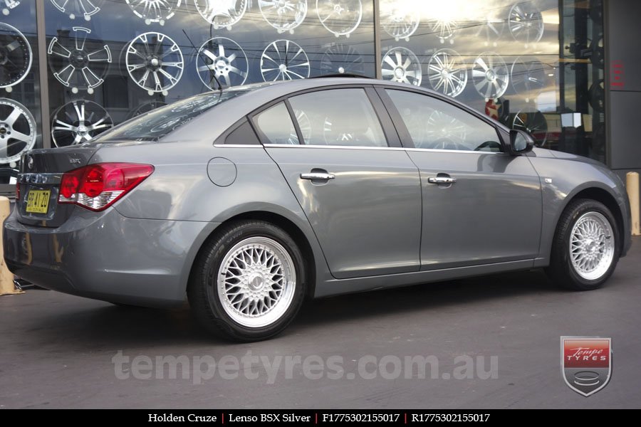 17x7.5 Lenso BSX Silver on HOLDEN CRUZE 