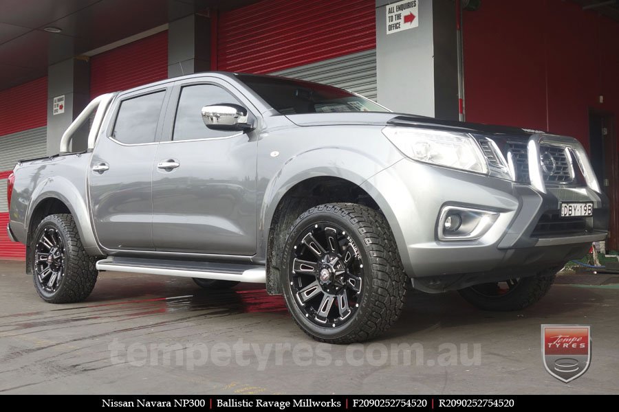 20x9.0 Ballistic Ravage Millworks on NISSAN NAVARA NP300