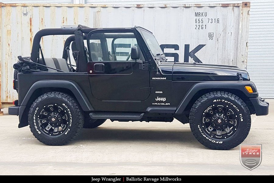 17x9.0 Ballistic Ravage Millworks on JEEP WRANGLER