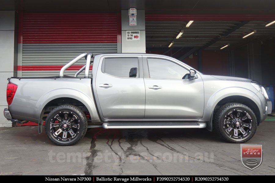 20x9.0 Ballistic Ravage Millworks on NISSAN NAVARA NP300