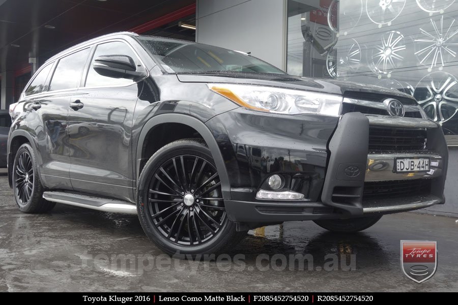 20x8.5 Lenso Como Black on TOYOTA KLUGER