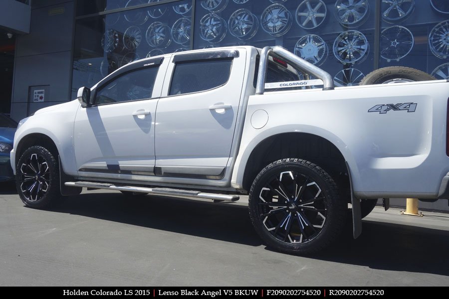 20x9.0 Lenso Black Angel V5 BKUW on HOLDEN COLORADO