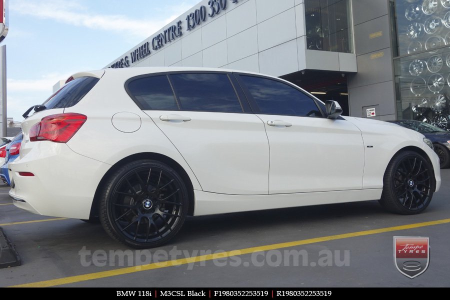 19x8.0 19x9.0 M3CSL Black on BMW 1 SERIES