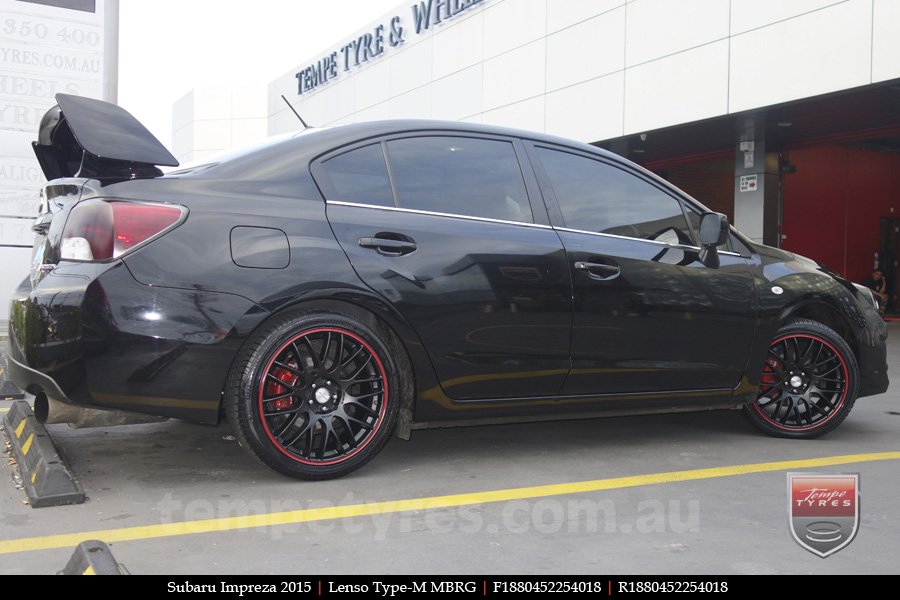 18x8.0 Lenso Type-M MBRG on SUBARU IMPREZA