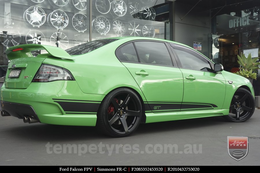 20x8.5 20x10 Simmons FR-C Full Satin Black on FORD FALCON