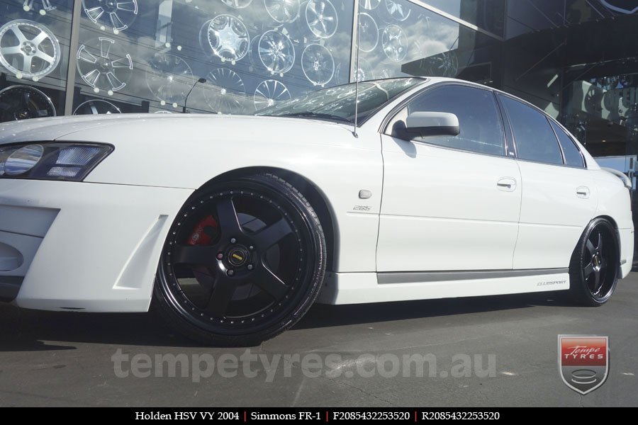 20x8.5 20x9.5 Simmons FR-1 Satin Black on HOLDEN HSV