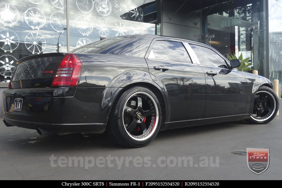 20x8.5 20x9.5 Simmons FR-1 Gloss Black on CHRYSLER 300C