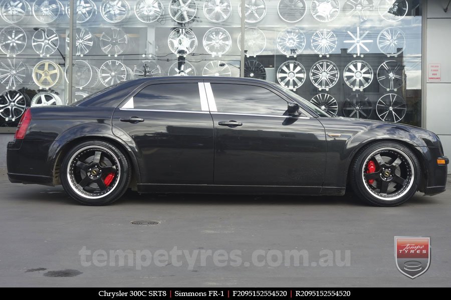 20x8.5 20x9.5 Simmons FR-1 Gloss Black on CHRYSLER 300C