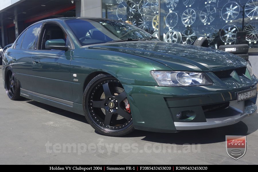 20x8.5 20x9.5 Simmons FR-1 Satin Black on HOLDEN CLUBSPORT