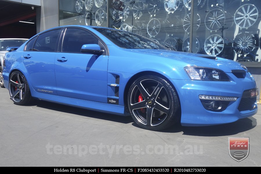 20x8.5 20x10 Simmons FR-CS Satin Black on HOLDEN CLUBSPORT