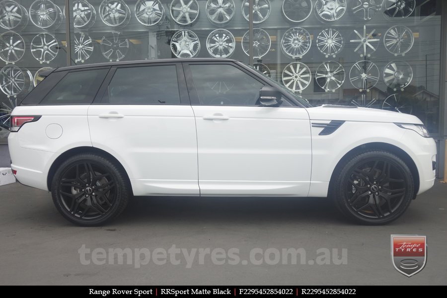 22x9.5 RRSPORT Matte Black on RANGE ROVER SPORT