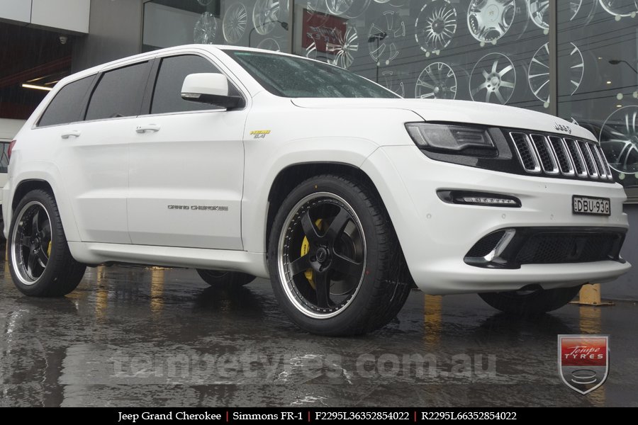 22x8.5 22x9.5 Simmons FR-1 Gloss Black Mirror Lip on JEEP GRAND CHEROKEE