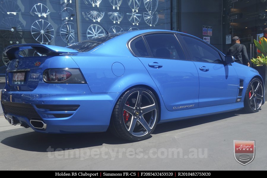 20x8.5 20x10 Simmons FR-CS Satin Black on HOLDEN CLUBSPORT